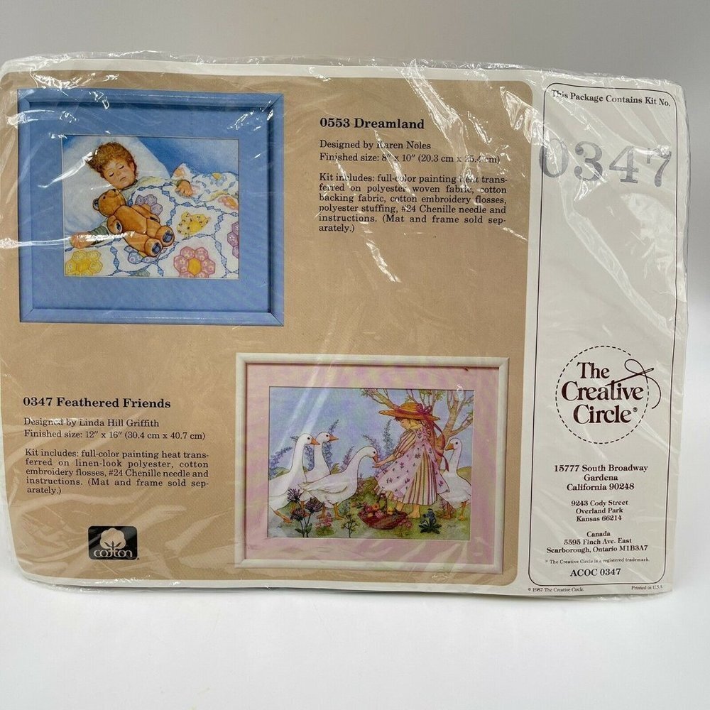 Vintage The Creative Circle 0347 Feathered Friends Stitchery Craft Kit Unopened